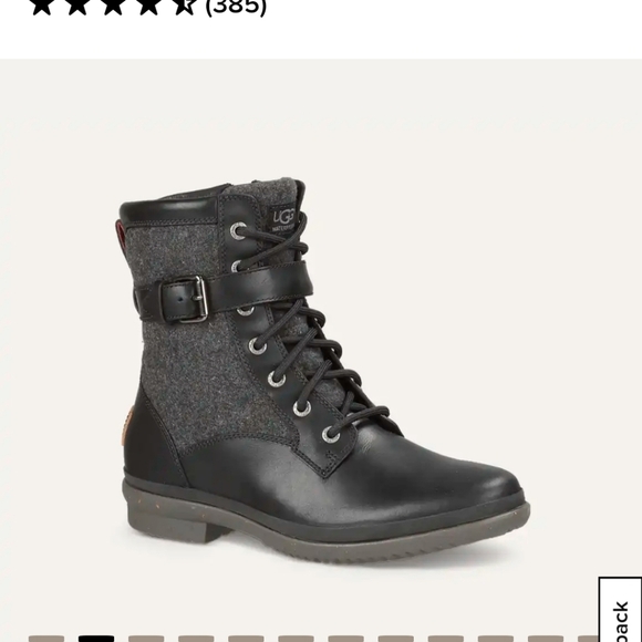 ❄️ UGG Waterproof Brown Leather Lace-Up Combat Boots With Sherpa Lining Size 9.5 - Picture 7 of 9